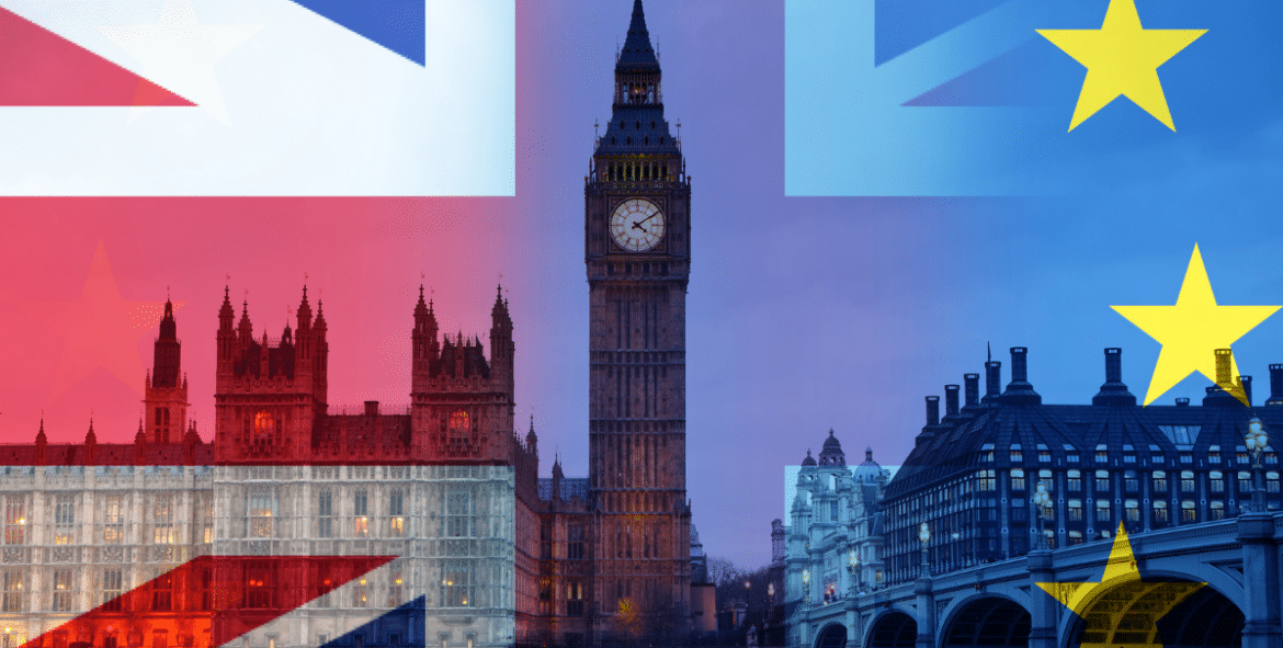 Big Ben with UK flag superimposed